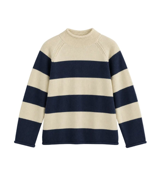 Drew Mock Neck Sweater-Sweaters-Uniquities