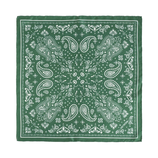 Green Paisley Silk Bandana Accessories Lost Pattern