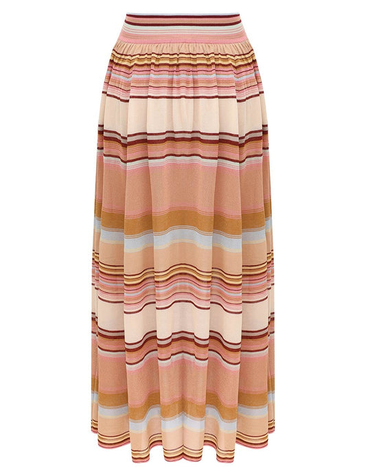 Fairlight Striped Circle Skirt-Bottoms-Uniquities