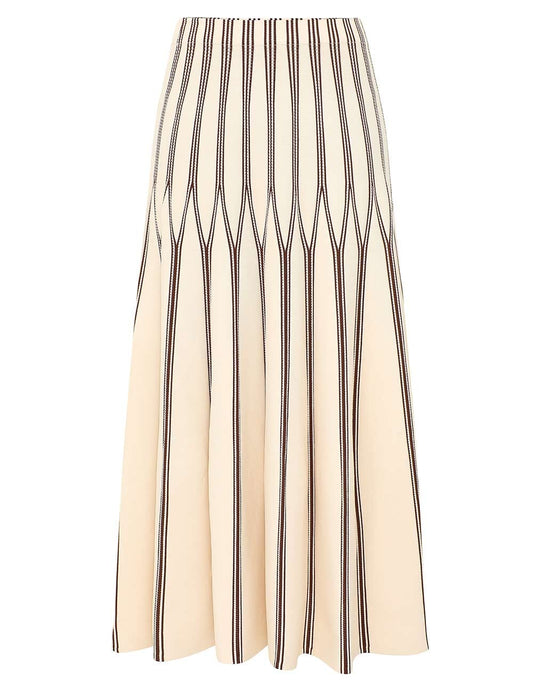 Valiant Striped Midi Skirt-Bottoms-Uniquities