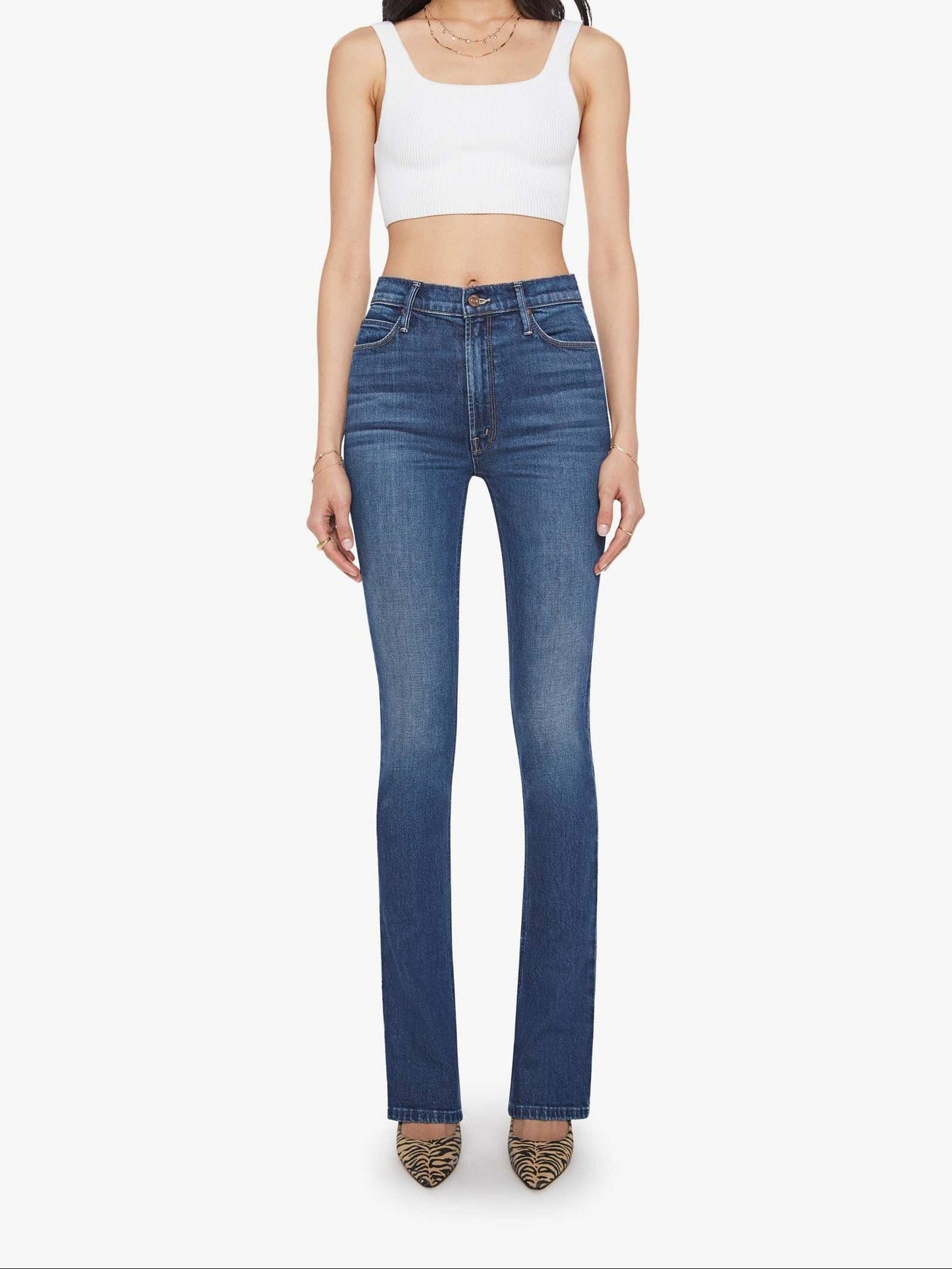 The High Waisted Runaway Jeans in Shine On-Denim-Uniquities