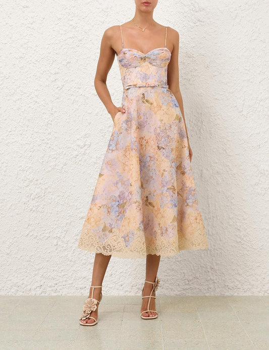 Valiant Tucked Midi Dress-Dresses-Uniquities