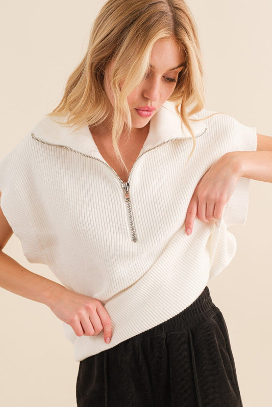 Paige Half Zip Sweater-Sweaters-Uniquities
