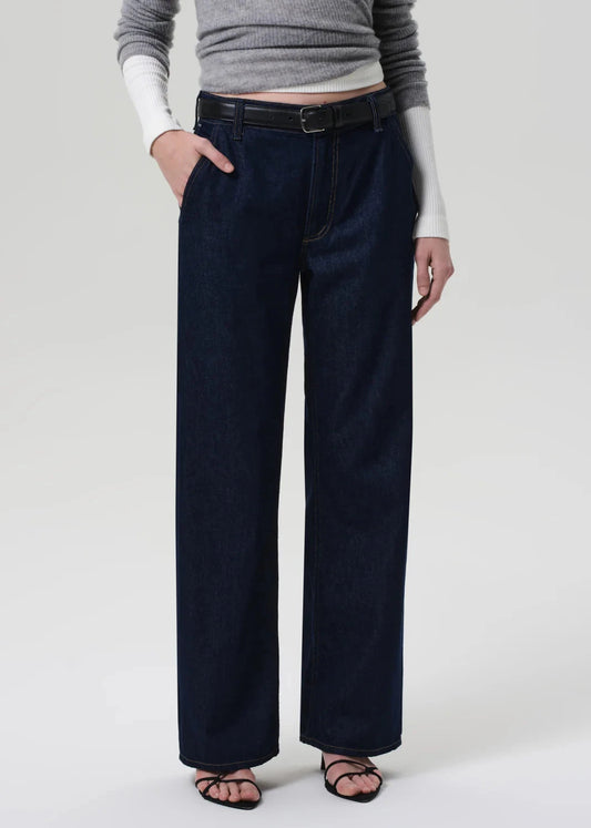 Annina Pocket Trouser 30"-Denim-Uniquities