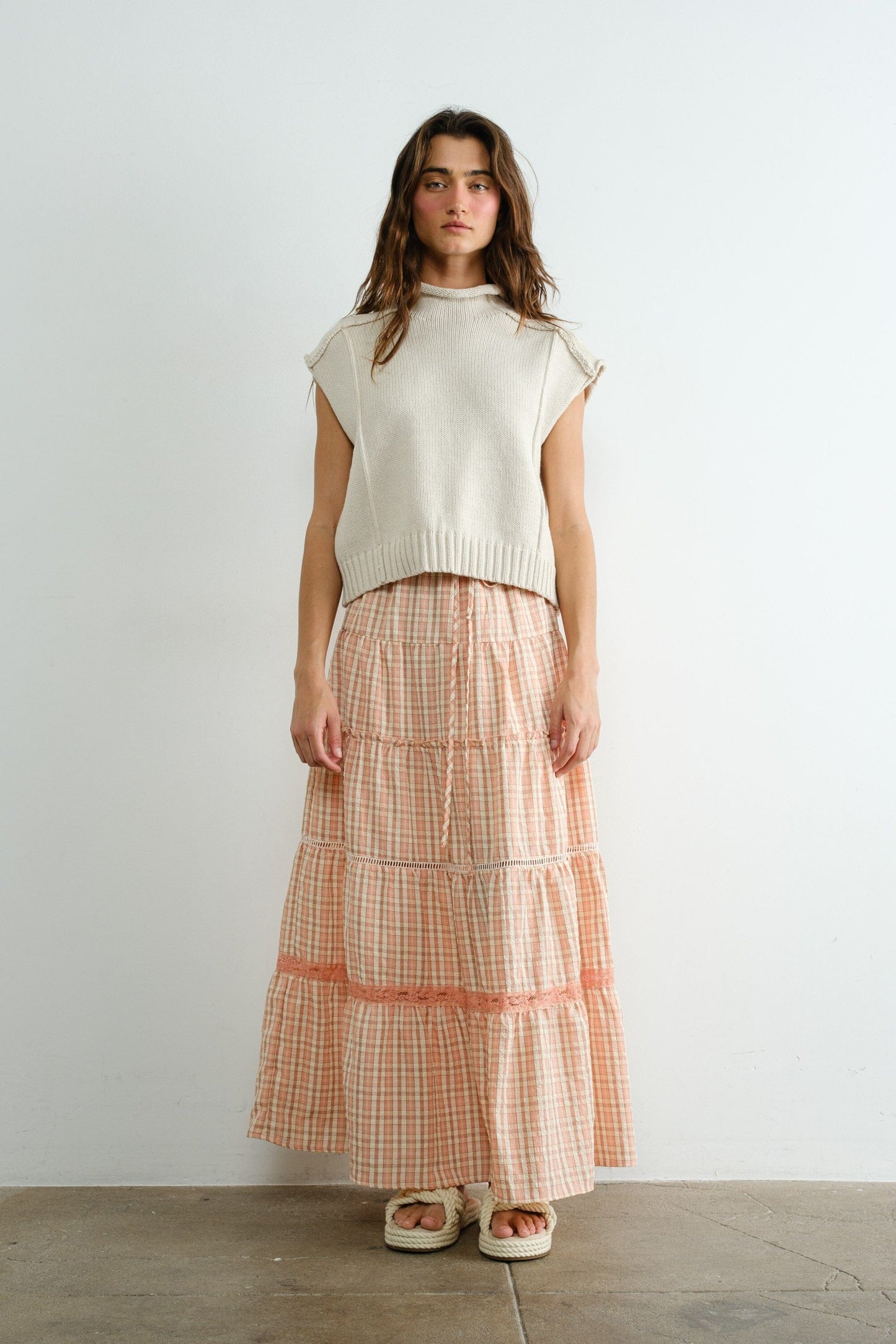 Emmie Mock Neck Vest-Sweaters-Uniquities