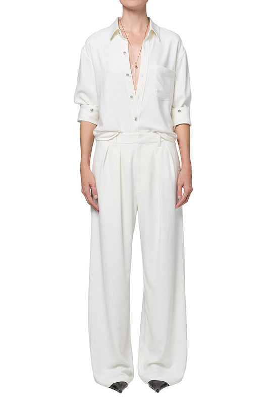 Ines Trouser In Winter White-Bottoms-Uniquities