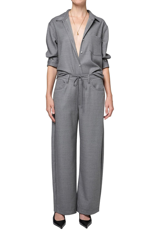Brynn Trouser In Felted Wool-Bottoms-Uniquities