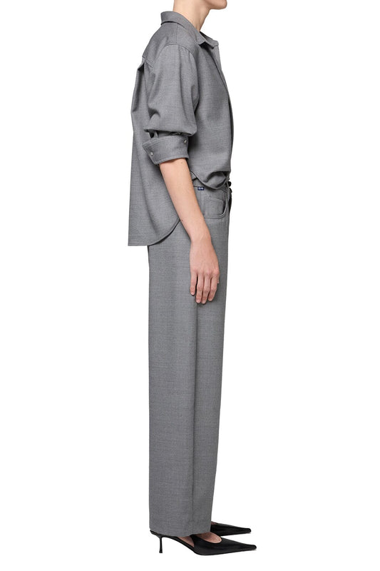 Brynn Trouser In Felted Wool-Bottoms-Uniquities