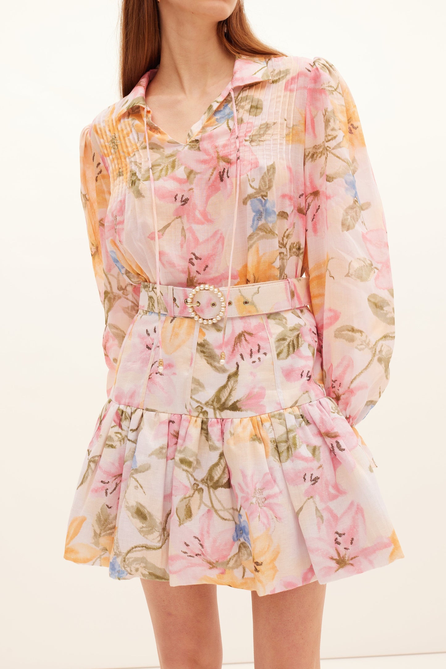 Gladioli Frilled Skirt-Bottoms-Uniquities