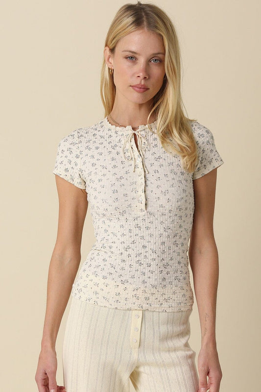 Nadine Tie Top-Tops/Blouses-Uniquities