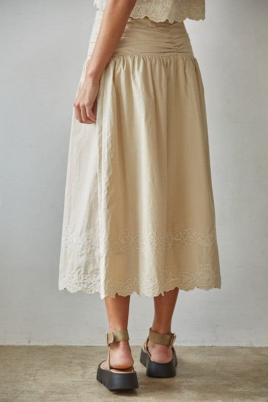 Marilyn Embroidered Skirt-Bottoms-Uniquities