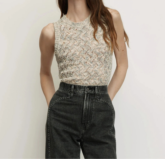 Cropped Jerrel Knit Tank-Tops/Blouses-Uniquities