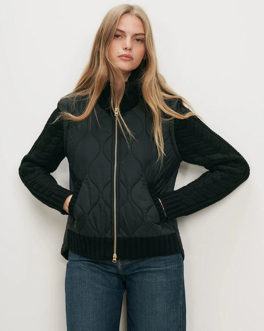 Patra Mixed Media Jacket-Jackets-Uniquities
