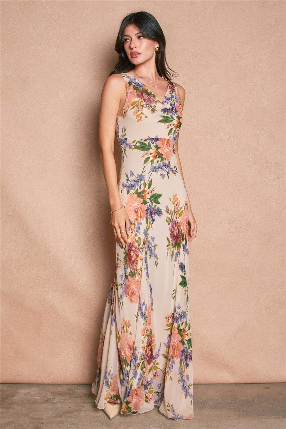 Lilian Maxi Dress M / SOFT FLORAL