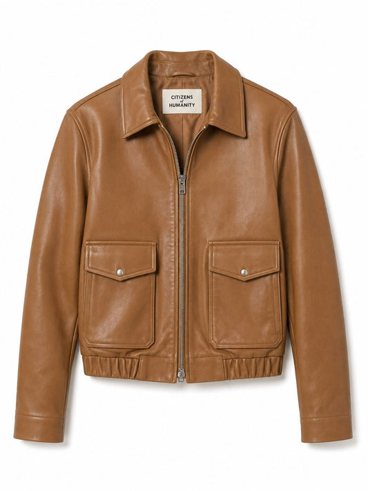 Zip Front Bomber Jacket-Jackets-Uniquities