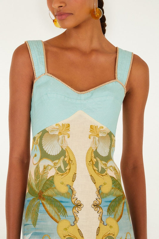 Royal Sea Maxi Dress-Dresses-Uniquities