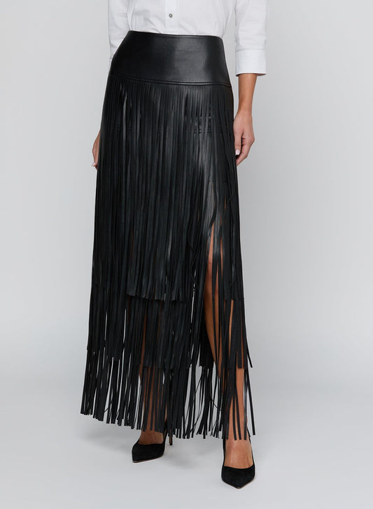Karoline Maxi Fringe Skirt-Bottoms-Uniquities