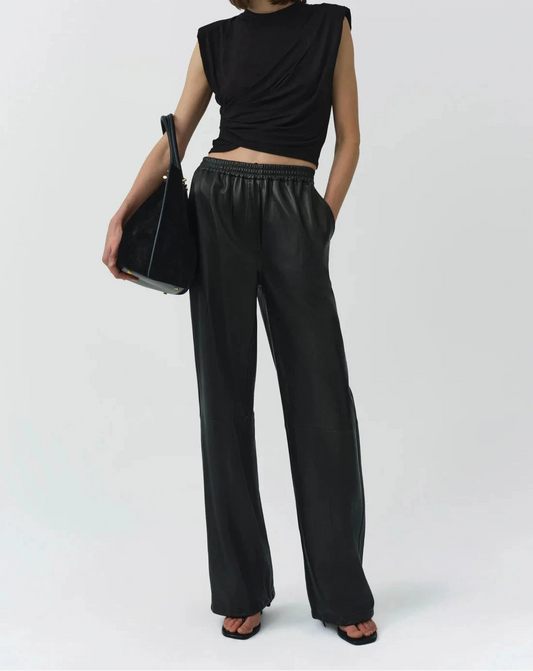 Estelle Wrap Crop Tee-Tops/Blouses-Uniquities