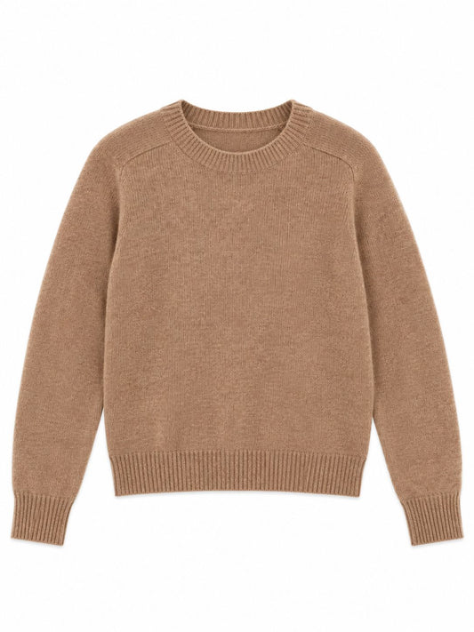 Mila Cashmere Fitted Crew-Sweaters-Uniquities