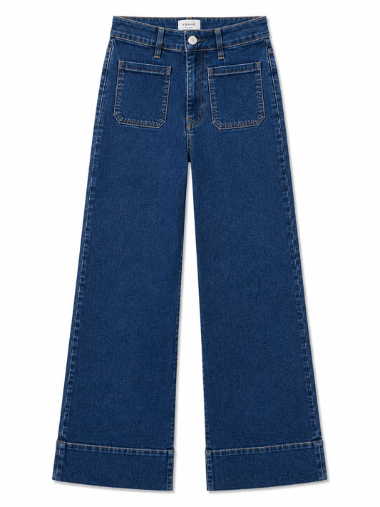 Le Slice Slim Palazzo Long-Denim-Uniquities