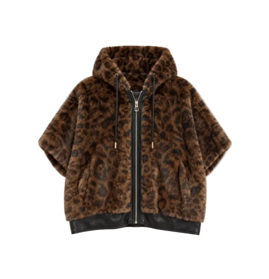 Faux Fur Vegan Leather Vest-Jackets-Uniquities