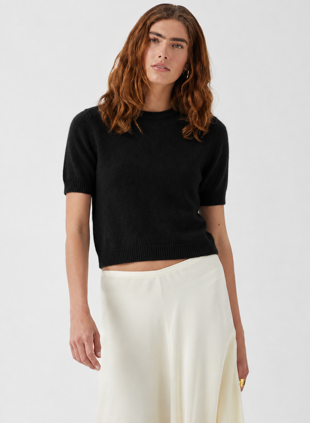 Short Sleeve Cropped Crew
