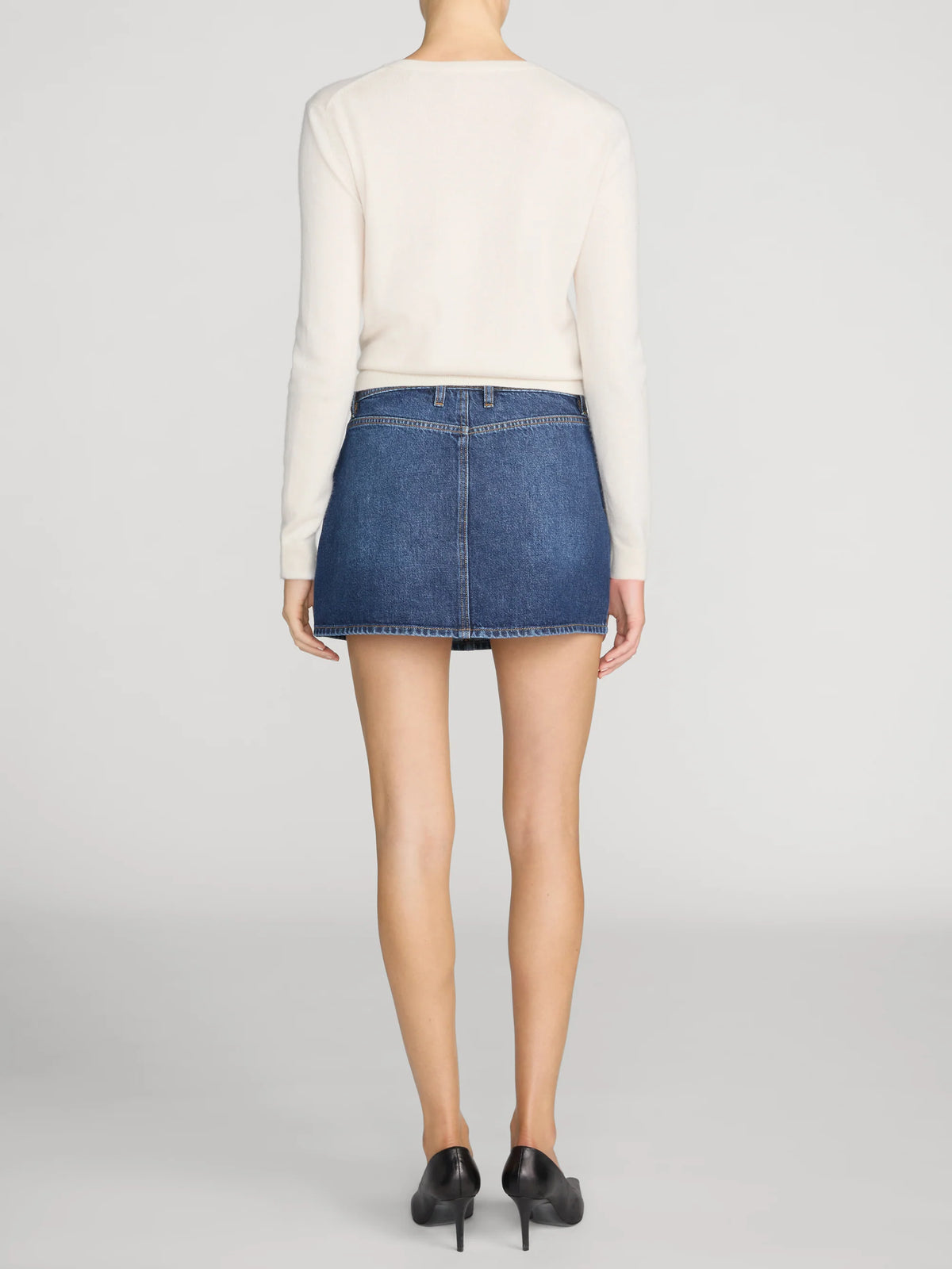 Mini Denim Utility Skirt