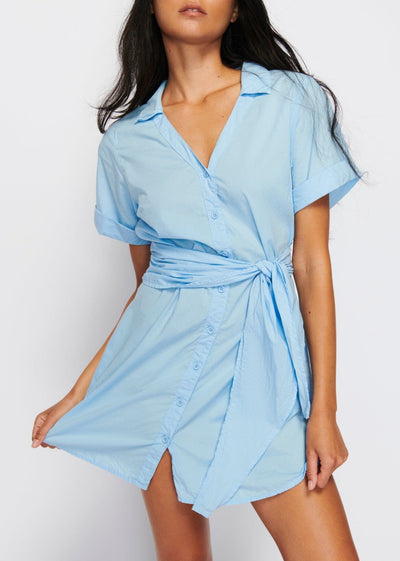 Nida Wrapped Button Up Dress-Dresses-Uniquities