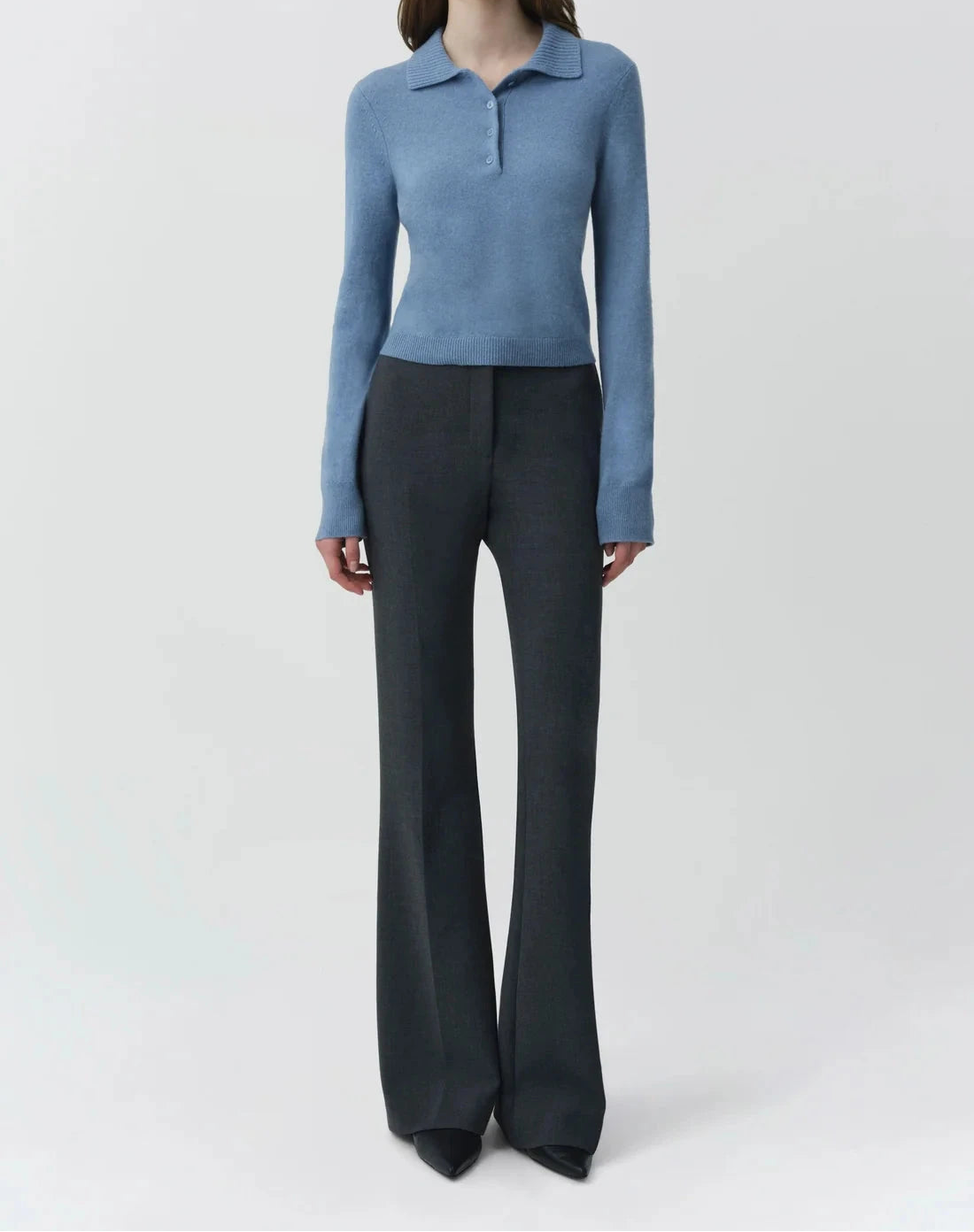 Constance Long Sleeve Polo-Tops/Blouses-Uniquities