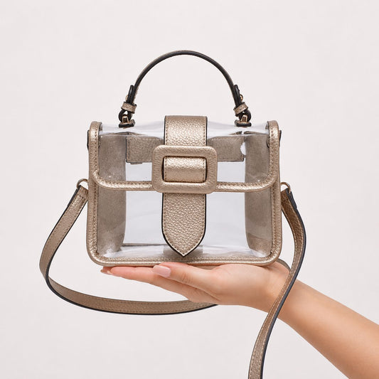 Toni Clear Flapover Bag-Accessories-Uniquities