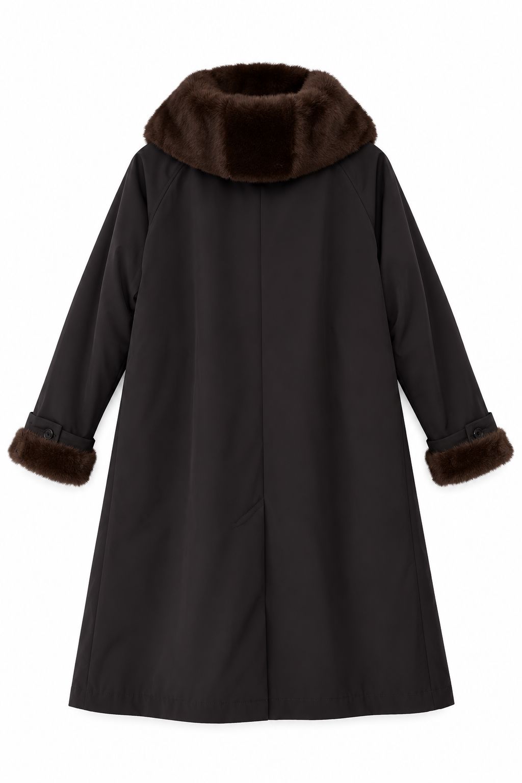 Hooded Nylon Coat with Fur by Lou Andrea - Image 3