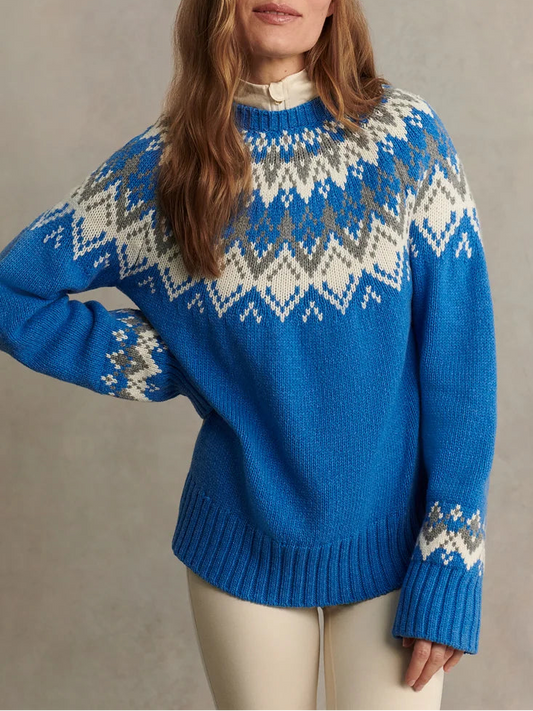 Enid Fairisle Knit Sweater-Sweaters-Uniquities