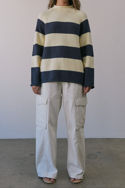 Drew Mock Neck Sweater-Sweaters-Uniquities