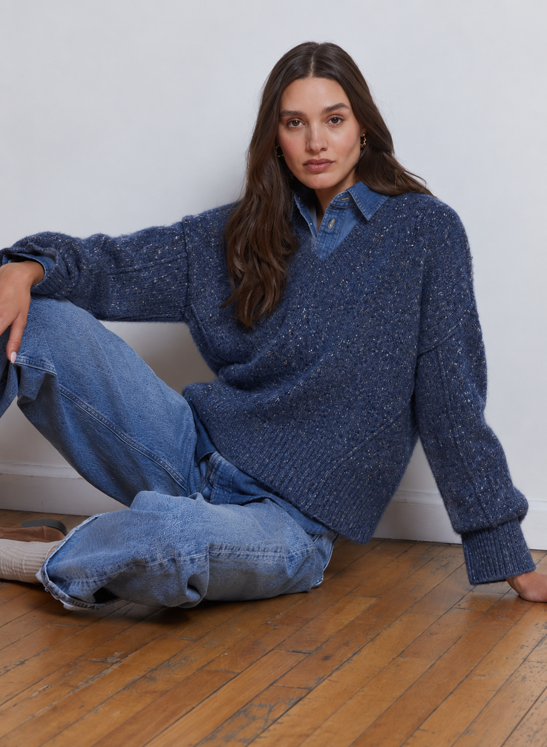 Boxy V-Neck Sweater