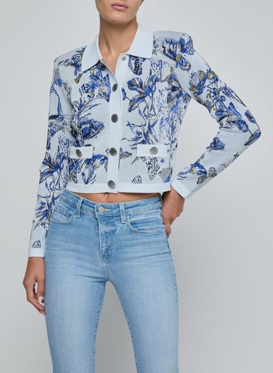 Osiris Jacquard Collared Cardigan-Tops/Blouses-Uniquities