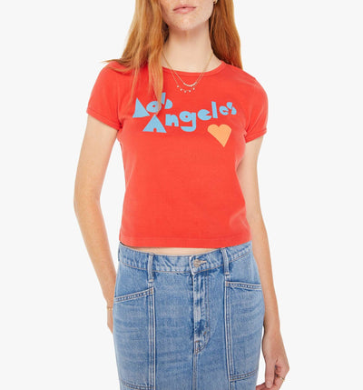 Itty Bitty Ringer Tee in L.A. Love-Tee Shirts-Uniquities