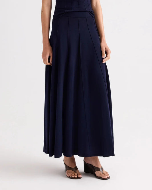 Seamed Maxi Skirt-Bottoms-Uniquities