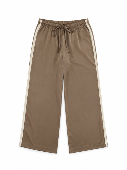 Silk Stripe Crop Pant-Bottoms-Uniquities