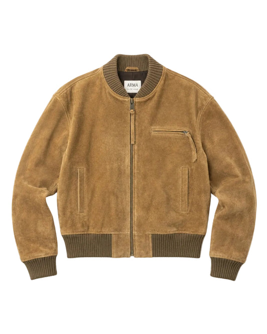 Elysia Suede Bomber-Jackets-Uniquities