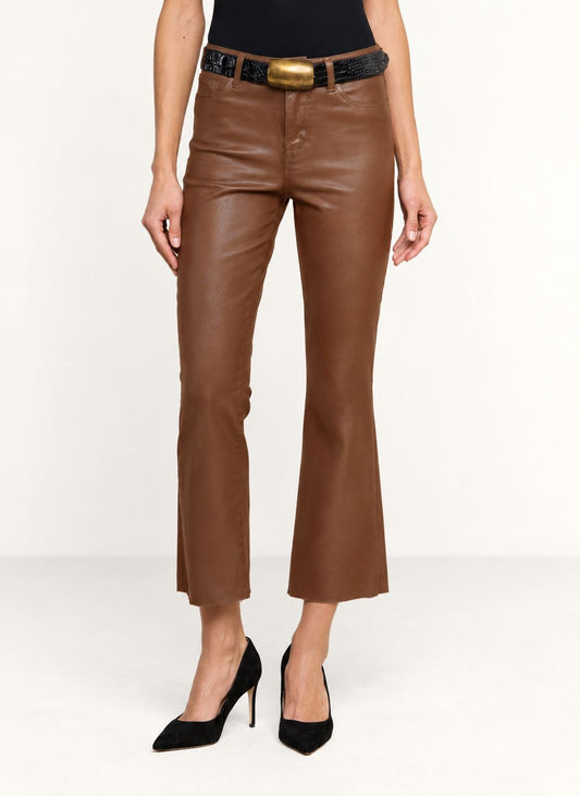 Kendra High Rise Crop Flare-Denim-Uniquities