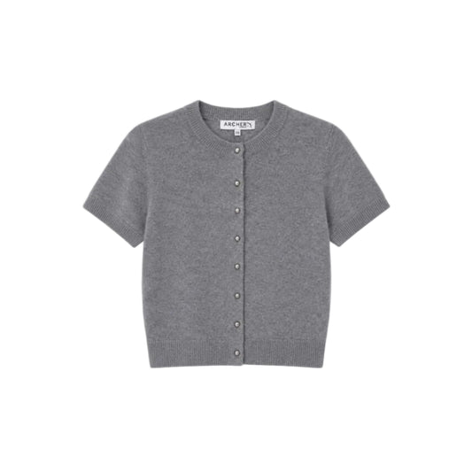 Ashton Short Sleeve Crew Cardigan-Sweaters-Uniquities