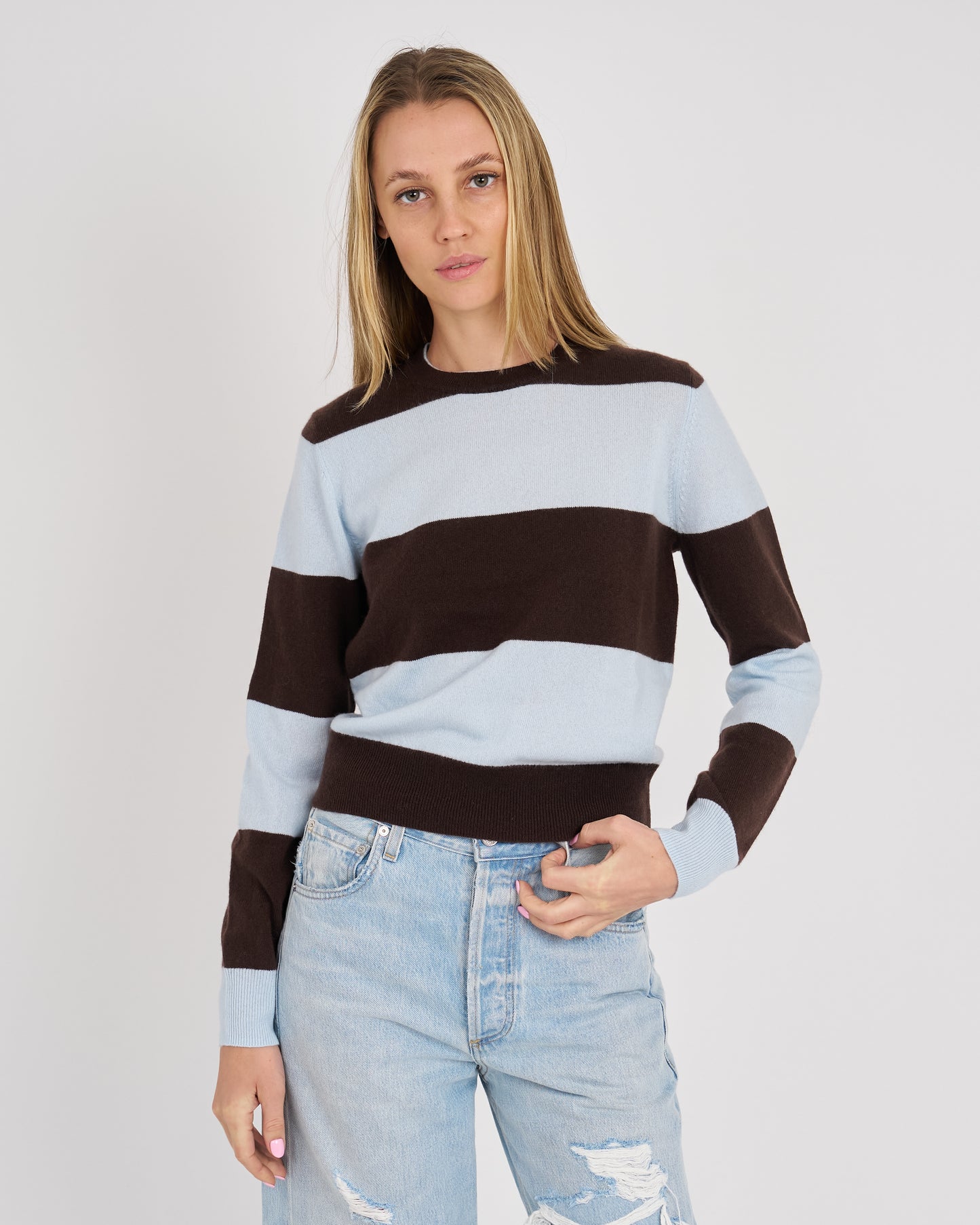 Crew Cashmere Rugby Stripe