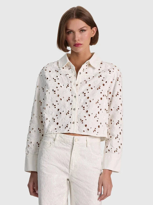Finely Button Down Shirt-Tops/Blouses-Uniquities