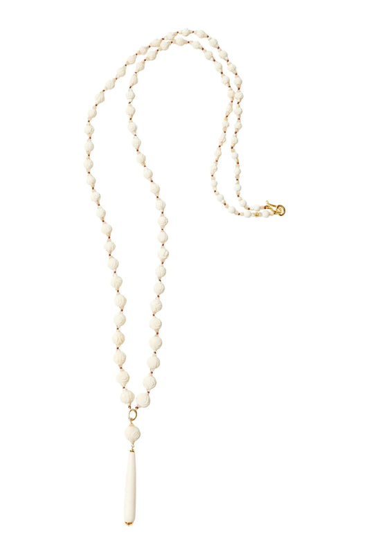 Bone Bead Rosary Necklace-Jewelry-Uniquities