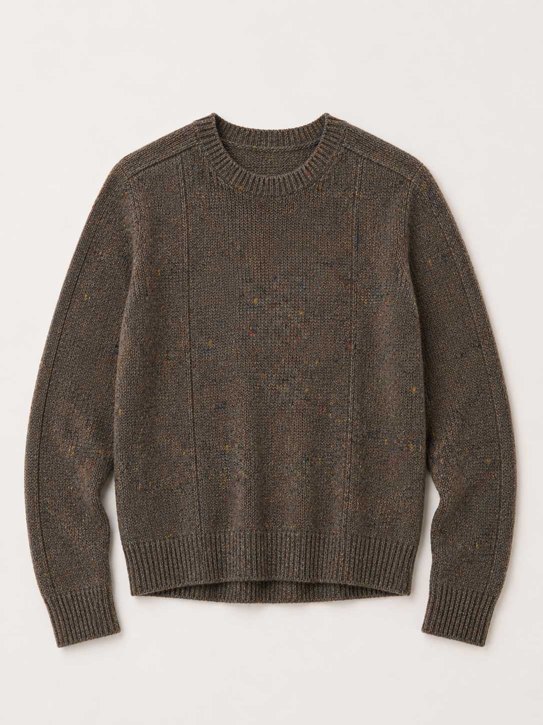 Seamed Crew with Double Neck