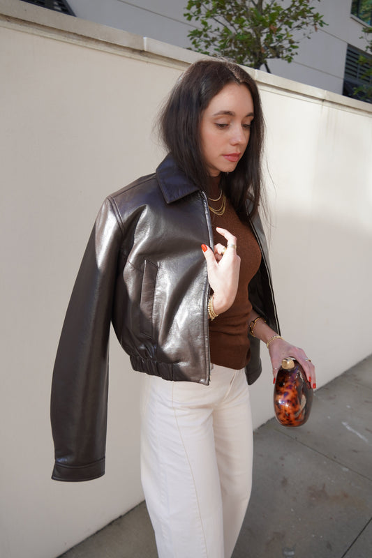 Essie Recycled Cropped Jacket-Jackets-Uniquities