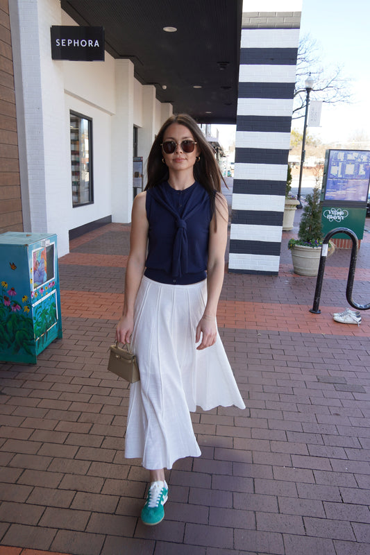 Elsie Pleated Seam Skirt-Bottoms-Uniquities