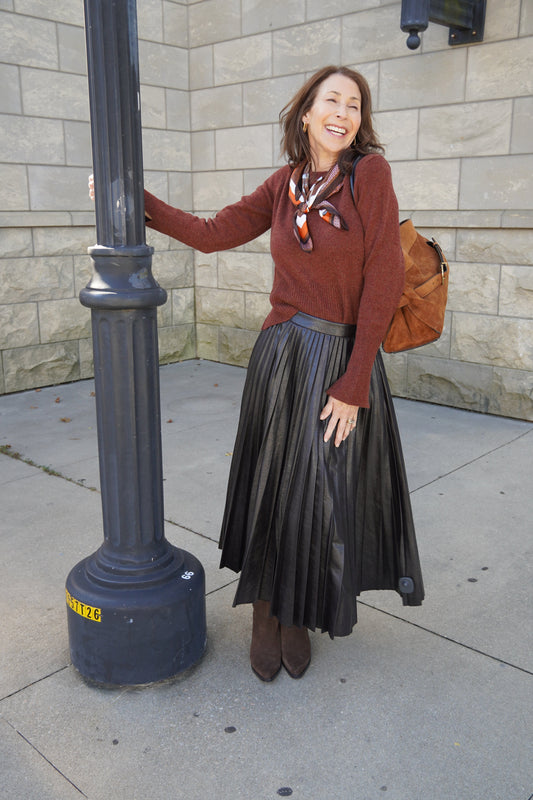 6-Ply Cuffed Solid Boxy Mock-Sweaters-Uniquities