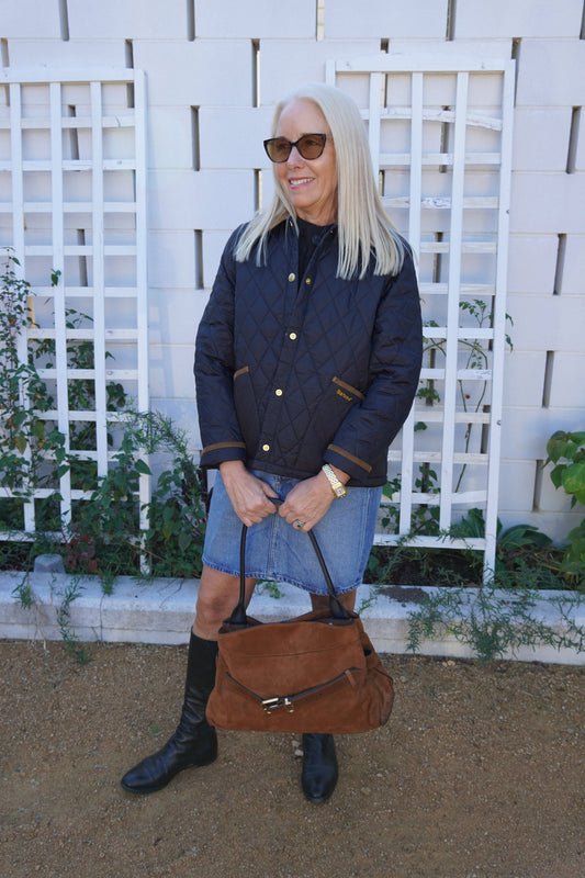 Etta Pencil Skirt-Denim-Uniquities