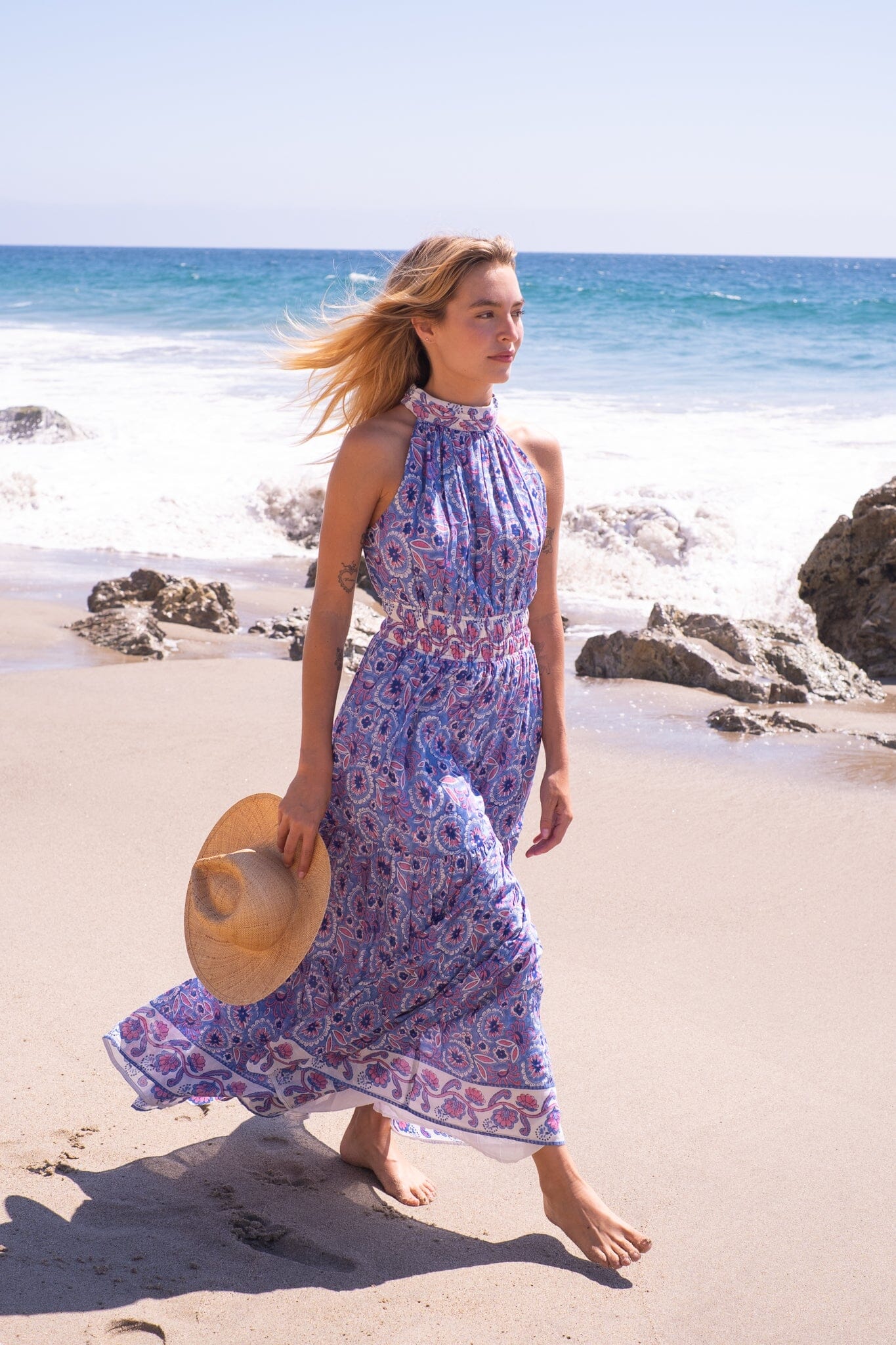 halter beach dresses Bella Dress M / BLUE/PINK and naturally chic appeal Color:Coffee color Formal Champagne Bridesmaid Dresses styleattribute-bridesmaid navy